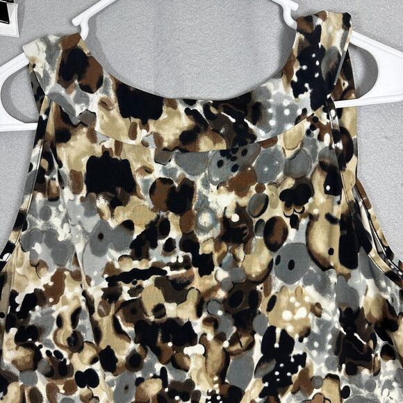 CJ Banks Tank Top Womens Blouse Black Multi Color Sheer Size 1X - Picture 11 of 15